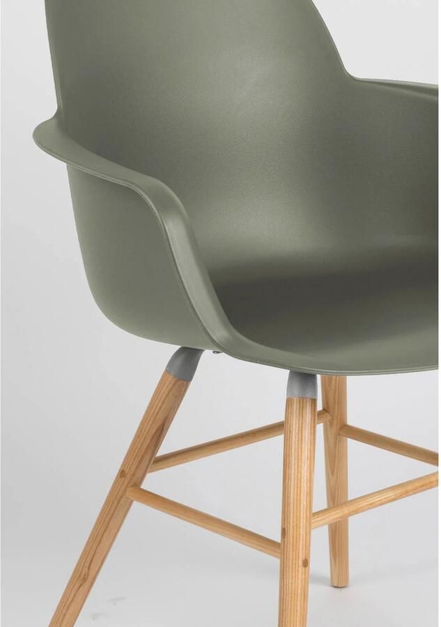 Zuiver Albert Kuip Eetkamerstoelen met armleuning Groen Set van 2 - Foto 3