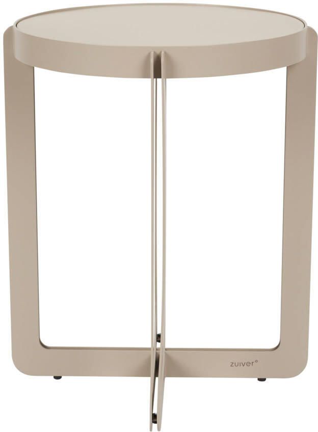 Zuiver Centre Bijzettafel Rond 42.50 cm Beige - Foto 3