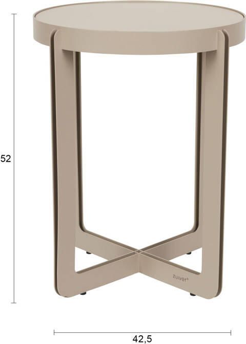 Zuiver Centre Bijzettafel Rond 42.50 cm Beige - Foto 4
