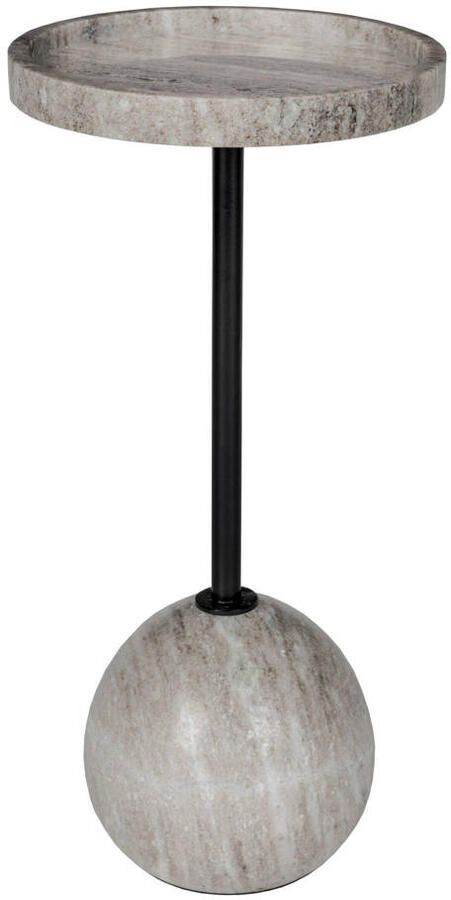 Zuiver Cocktail Bijzettafel Rond 25 cm Marmer Grijs - Foto 3
