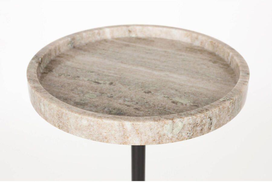 Zuiver Cocktail Bijzettafel Rond 25 cm Marmer Grijs - Foto 2