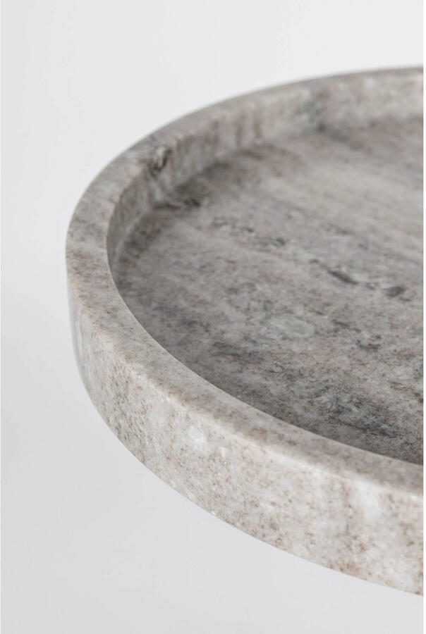 Zuiver Cocktail Bijzettafel Rond 25 cm Marmer Grijs - Foto 2