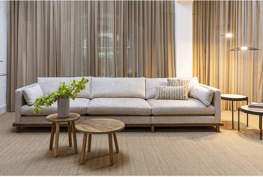 Zuiver Dendron Bijzettafel Rond 43 cm Mangohout Bruin - Foto 3