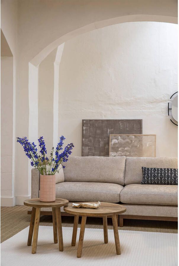 Zuiver Dendron Bijzettafel Rond 43 cm Mangohout Bruin - Foto 2