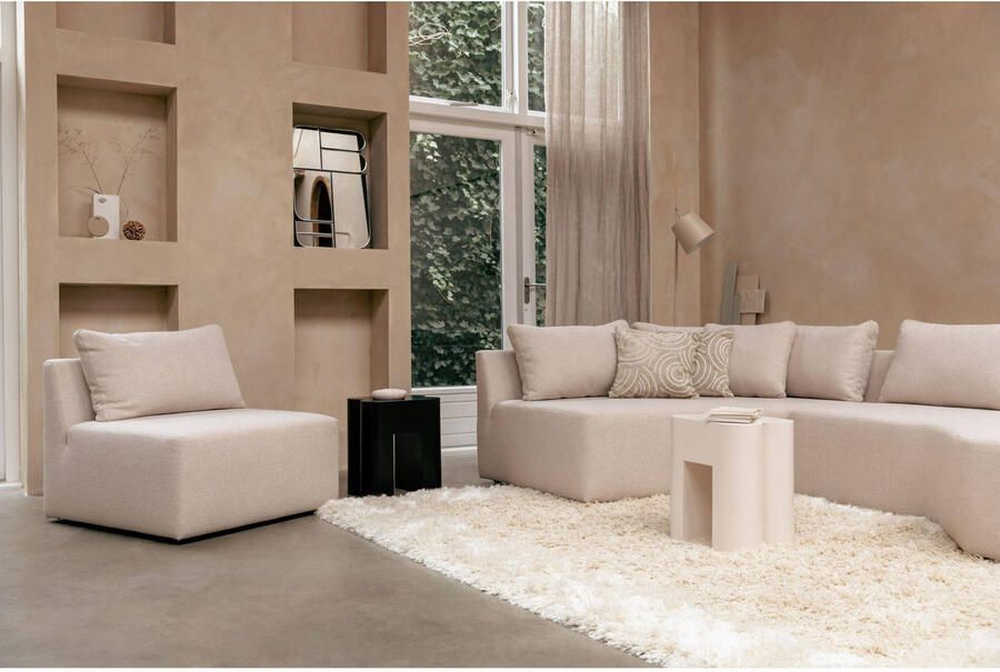 Zuiver Bijzettafel Eddy Resin 43 x 35cm Beige - Foto 2