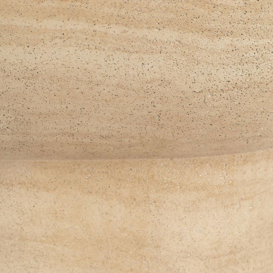 Zuiver Ovale Bijzettafel Noble Travertinlook 50 x 42cm Beige