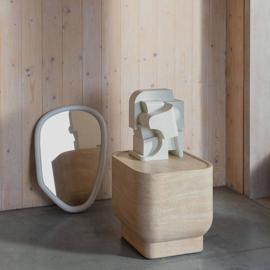Zuiver Vierkante Bijzettafel Noble Travertinlook 45 x 45cm Beige - Foto 2