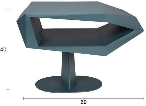 Zuiver Bijzettafel North Resin en staal 60 x 40cm Space Black - Foto 3