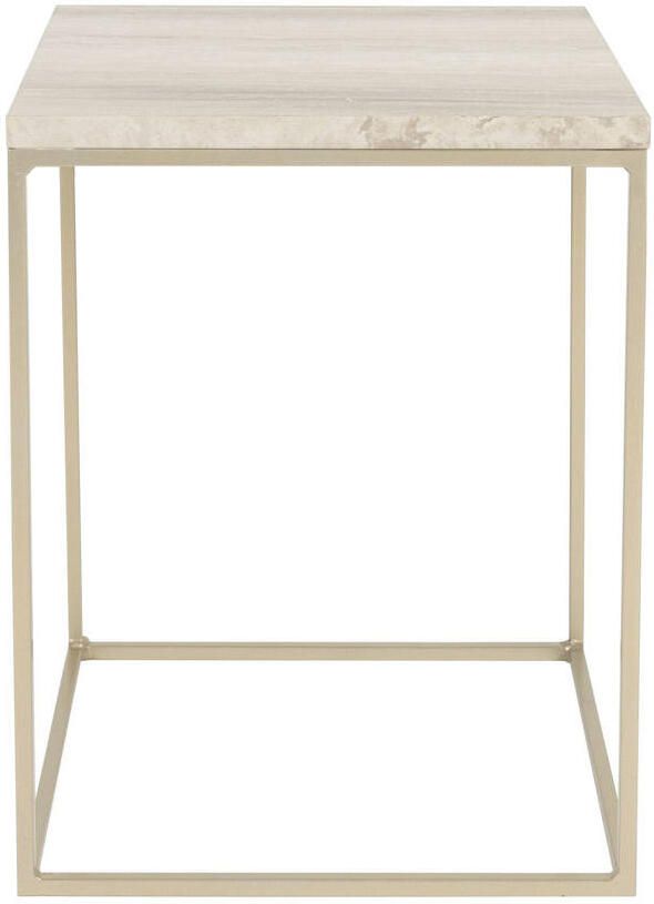 Zuiver Stray Bijzettafel Vierkant 35x35 cm Marmer| Metaal Grijs - Foto 3