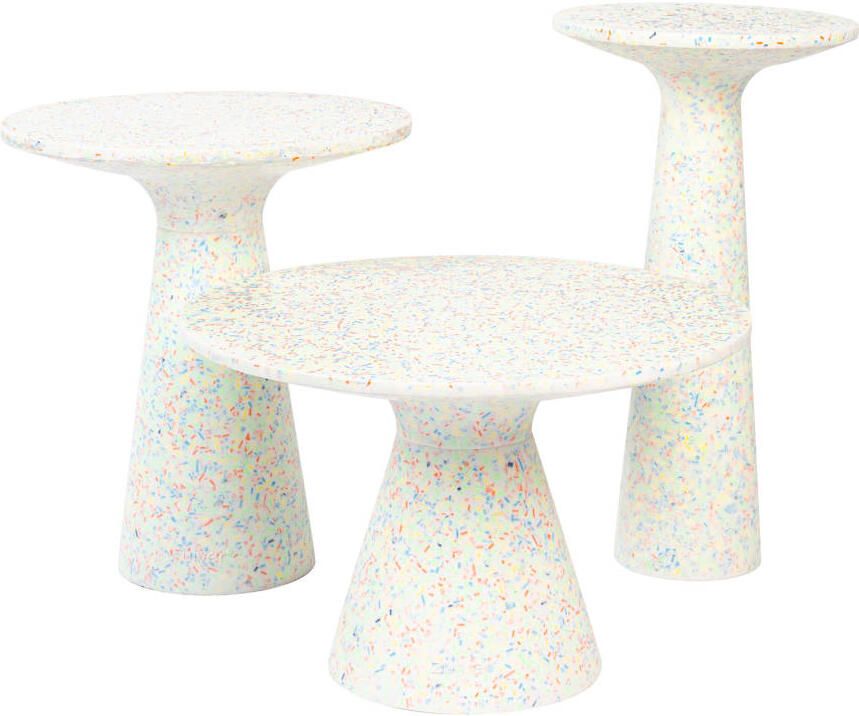 Zuiver Victoria Bijzettafel Rond 40 cm Gerecycled Plastic Multi colour} - Foto 3