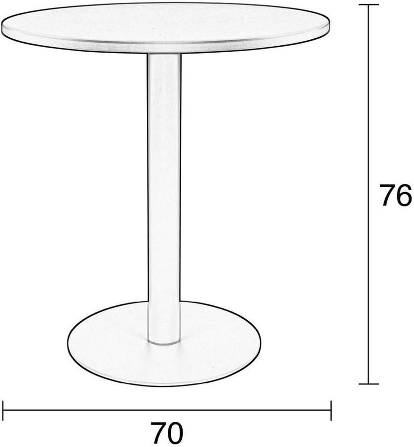 Zuiver bistrotafel Metsu (⌀70 cm) - Foto 2