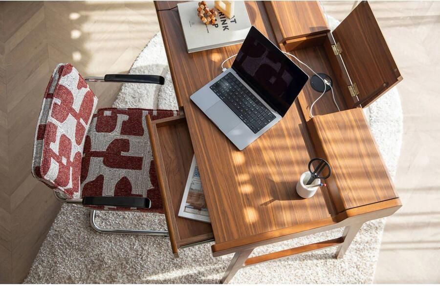 Zuiver Kaat Bureau Walnootkleur Bruin - Foto 4