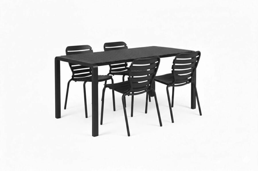 Zuiver diningset Vondel zwart