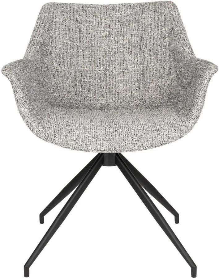Zuiver Doulton Eetkamerstoelen met Armleuningen Grijs Set van 2 - Foto 3