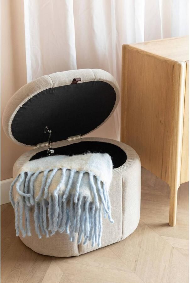 Zuiver eetkamerbank Puffy 60 cm beige - Foto 4