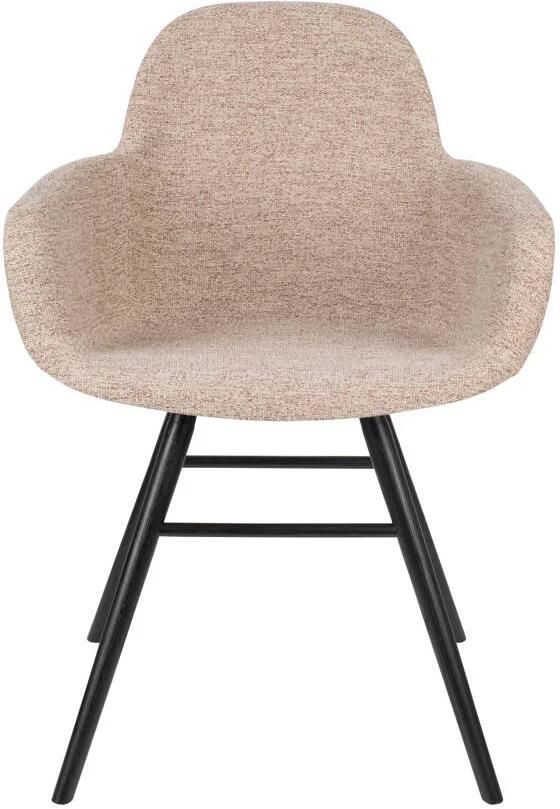 Zuiver Albert Kuip Soft Eetkamerstoelen met armleuning Beige Set van 2 - Foto 5