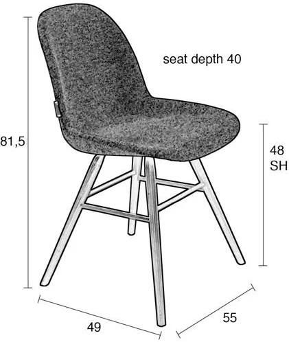Zuiver Albert Kuip Soft Eetkamerstoelen Blauw Set van 2 - Foto 5