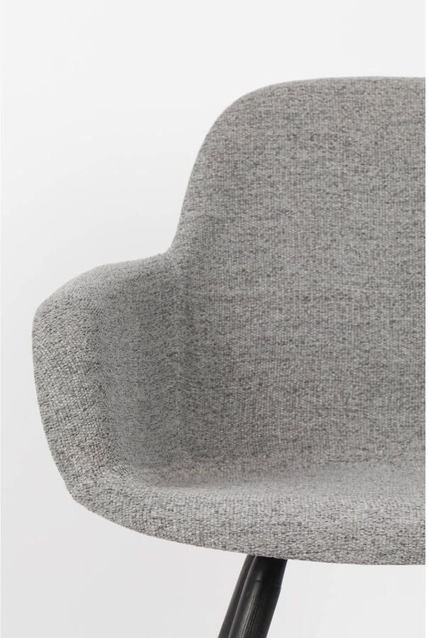 Zuiver Albert Kuip Soft Eetkamerstoelen met armleuning Lichtgrijs Set van 2 - Foto 4