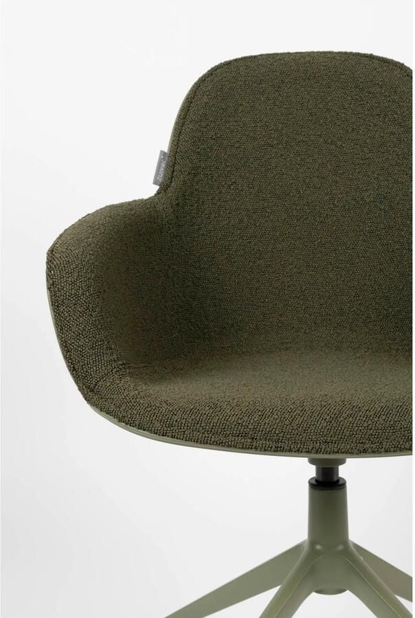 Zuiver Albert Kuip Swivel Eetkamerstoelen met armleuning Groen Set van 2 - Foto 4