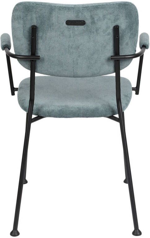 Zuiver Benson Eetkamerstoelen met armleuning Grijs Blauw Set van 2 - Foto 3