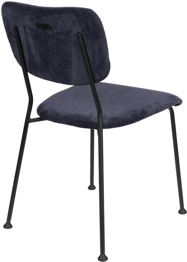 Zuiver Benson Eetkamerstoelen Donkerblauw Set van 2 - Foto 4