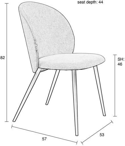 Zuiver Cozy Eetkamerstoelen Beige Set van 2 - Foto 4