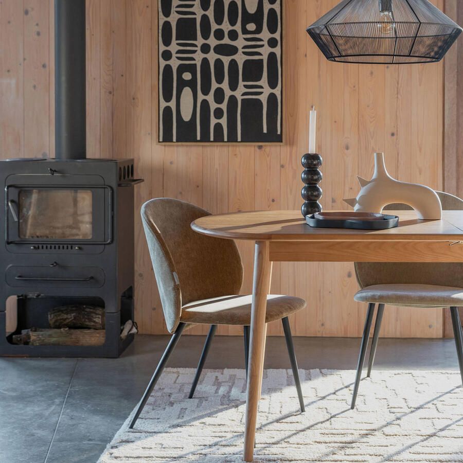 Zuiver Cozy Eetkamerstoelen Mosterd| Bruin Set van 2