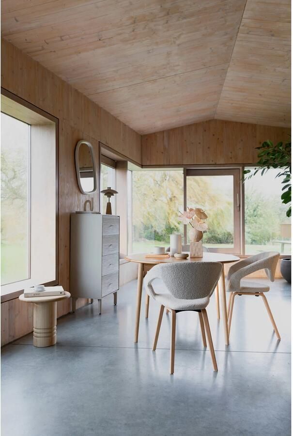 Zuiver Flexback Eetkamerstoelen met Armleuning Beige Set van 2 - Foto 3