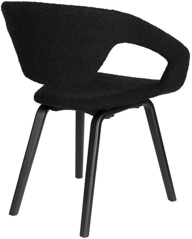 Zuiver Flexback Eetkamerstoelen met Armleuning Zwart Set van 2 - Foto 4