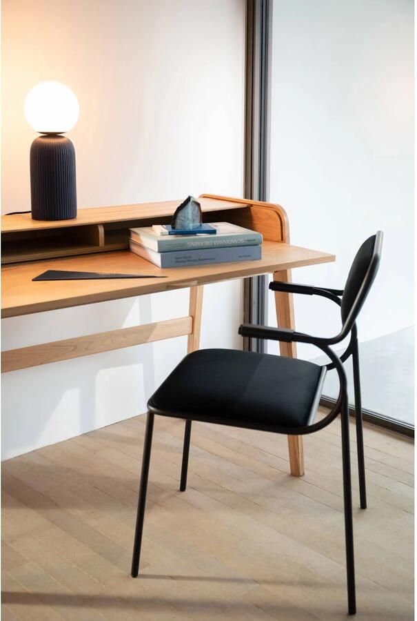 Zuiver Alba Eetkamerstoelen met armleuning Zwart Zwart Set van 2 - Foto 3