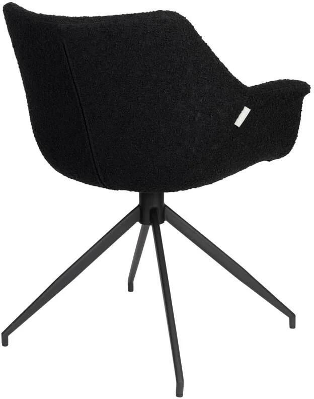 Zuiver Doulton Swivel Eetkamerstoelen met armleuning Zwart Set van 2 - Foto 2