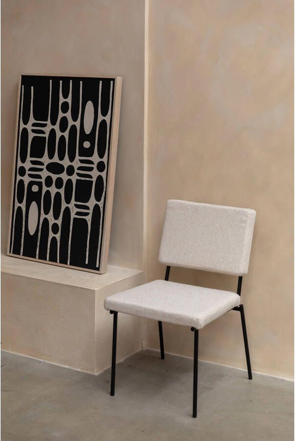 Zuiver Fellow Eetkamerstoelen Off-White Set van 2 Grijs - Foto 2