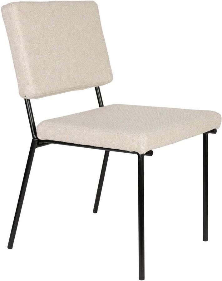 Zuiver Fellow Eetkamerstoelen Off-White Set van 2 Grijs - Foto 3