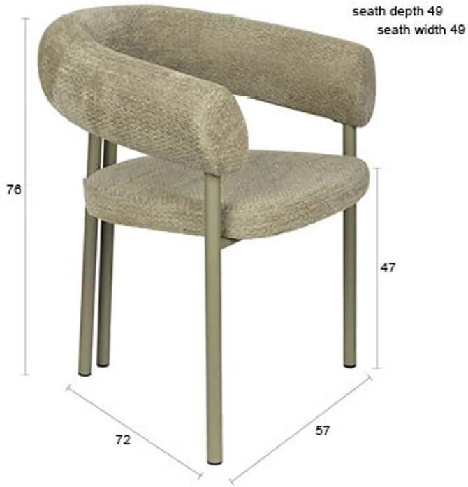 Zuiver Heels Eetkamerstoelen Met Armleuningen Groen Set van 2 - Foto 4