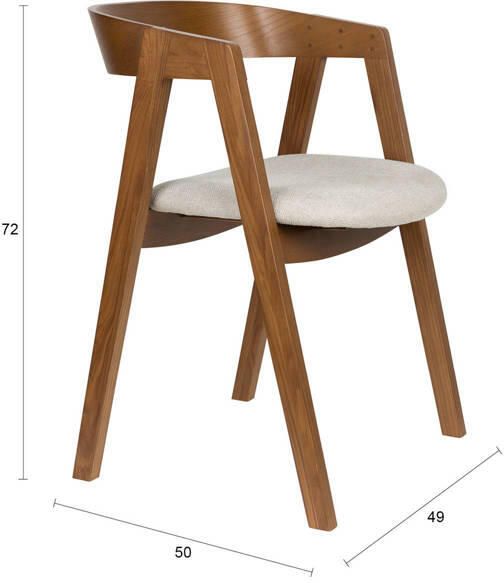 Zuiver Mads Eetkamerstoel Bruin donker Set van 2 - Foto 3