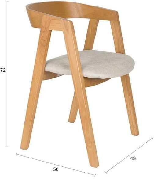 Zuiver Mads Eetkamerstoelen Naturel Set van 2 - Foto 4