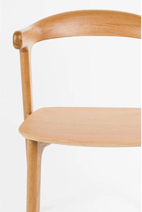 Zuiver Northwood Eetkamerstoelen Armleuning Hout Naturel Set van 2 - Foto 2