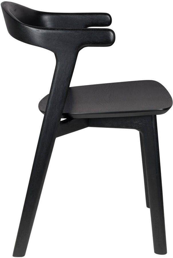 Zuiver Northwood Eetkamerstoelen Armleuning Hout Zwart Set van 2 - Foto 2
