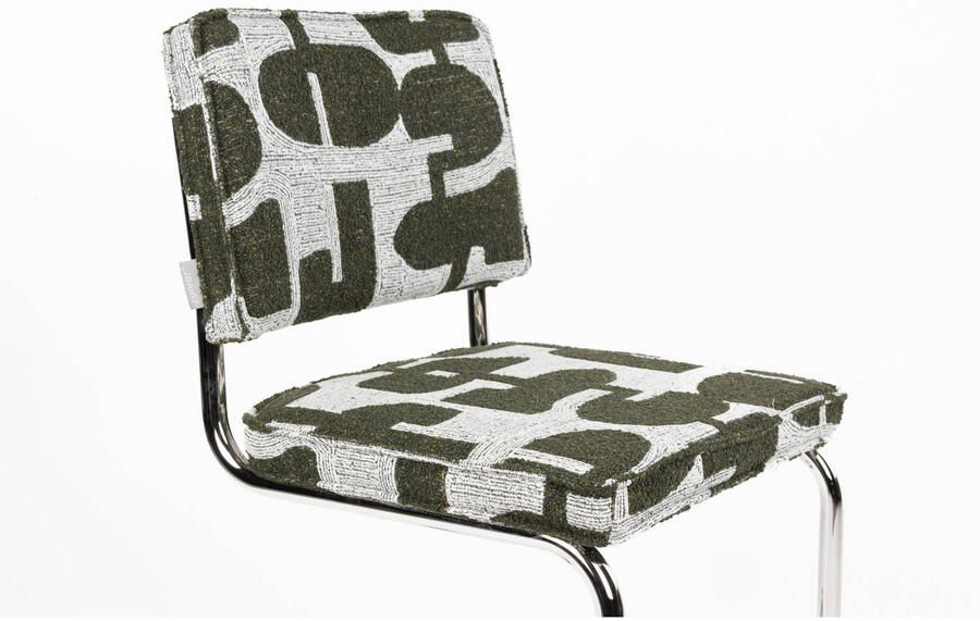 Zuiver Ridge Deco Symbols Eetkamerstoelen Groen Set van 2 - Foto 3