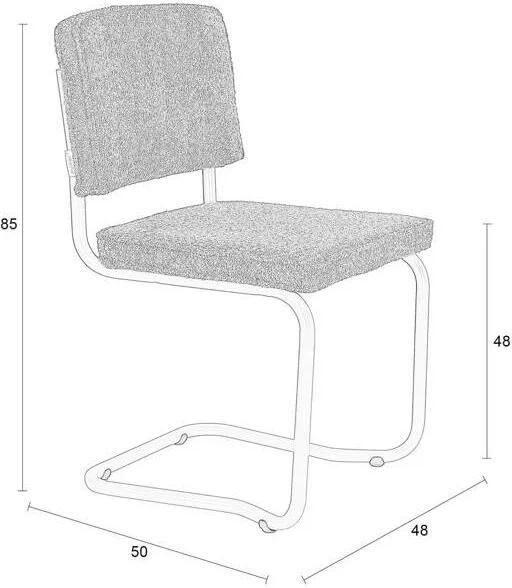 Zuiver Ridge Kink Eetkamerstoelen Soft Terra Set van 2 Terracotta - Foto 3