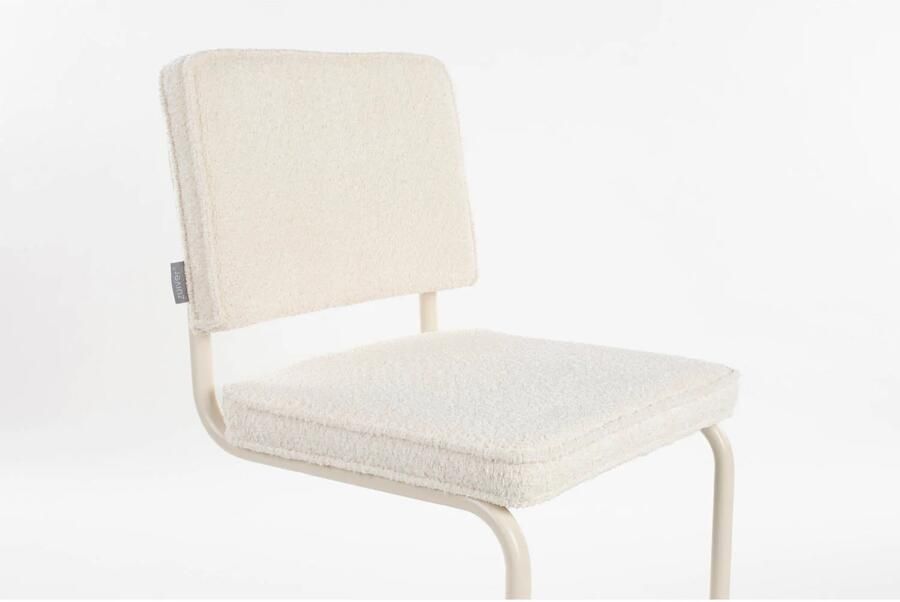 Zuiver Ridge Kink Soft Eetkamerstoelen Off-White Set van 2 - Foto 3