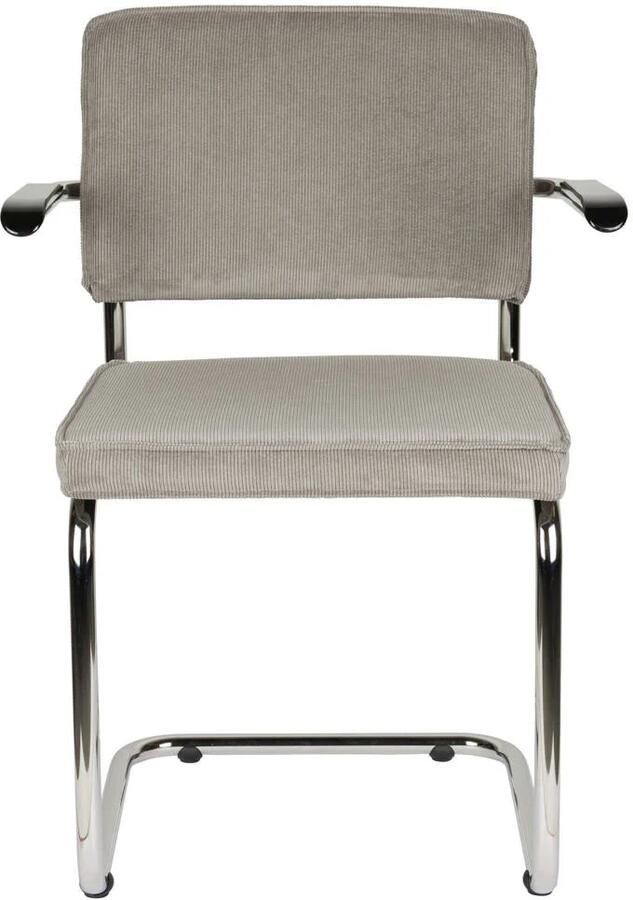 Zuiver eetkamerstoel (set van 2) Ridge Rib Ridge Rib Eetkamerstoelen Met Armleuning Lichtgrijs Set van 2 - Foto 3