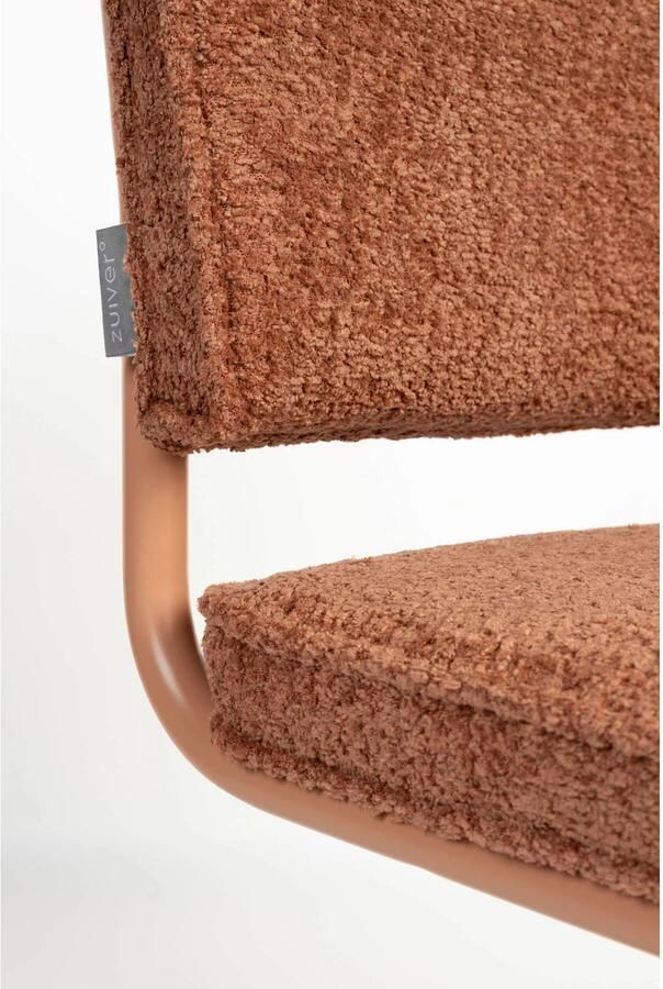 Zuiver Ridge Soft Eetkamerstoelen Terracotta Set van 2 - Foto 3