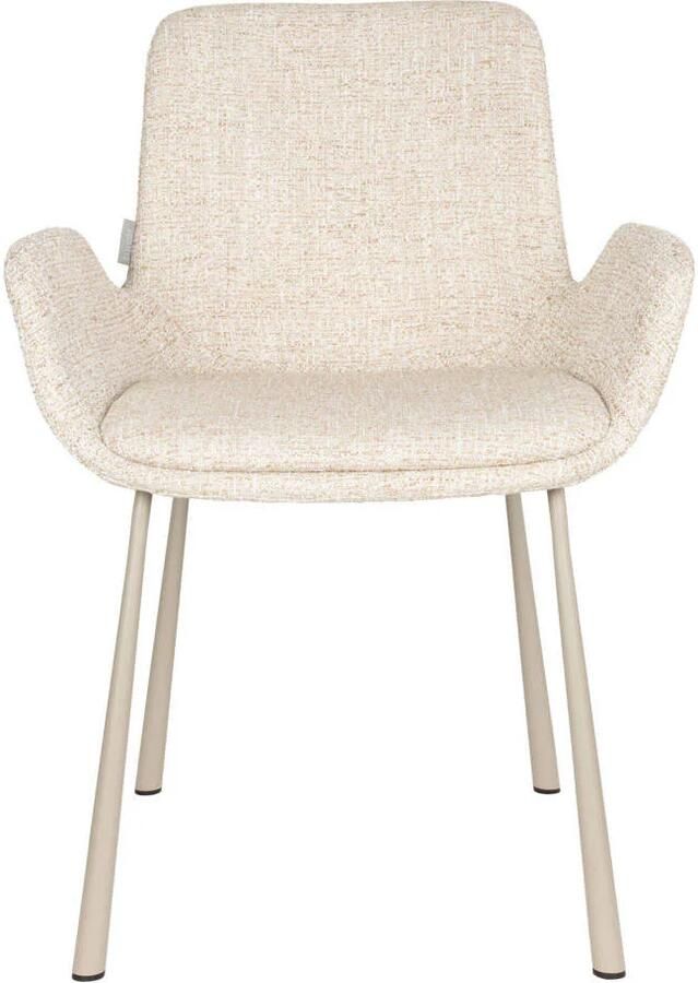 Zuiver eetkamerstoelen Brit met armleuningen beige (set van 2) - Foto 2
