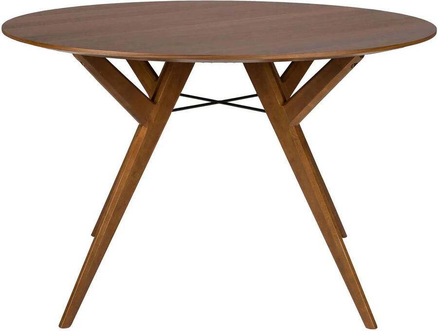 Zuiver IJver Eettafel Rond 120 cm Hout Walnoot Bruin - Foto 2