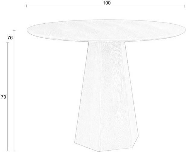 Zuiver Ronde Eettafel Pilar Essen 100cm Bruin - Foto 2