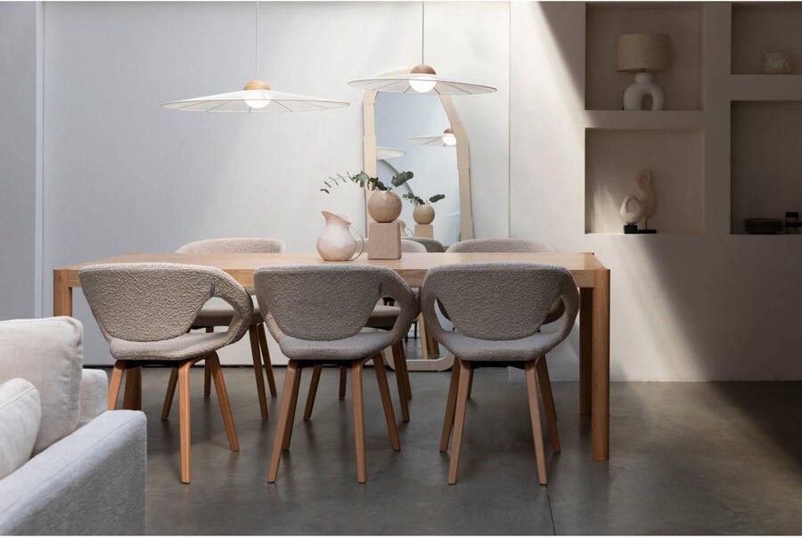 Zuiver Eettafel Sticks Essen en rubberhout 182 x 92cm Naturel