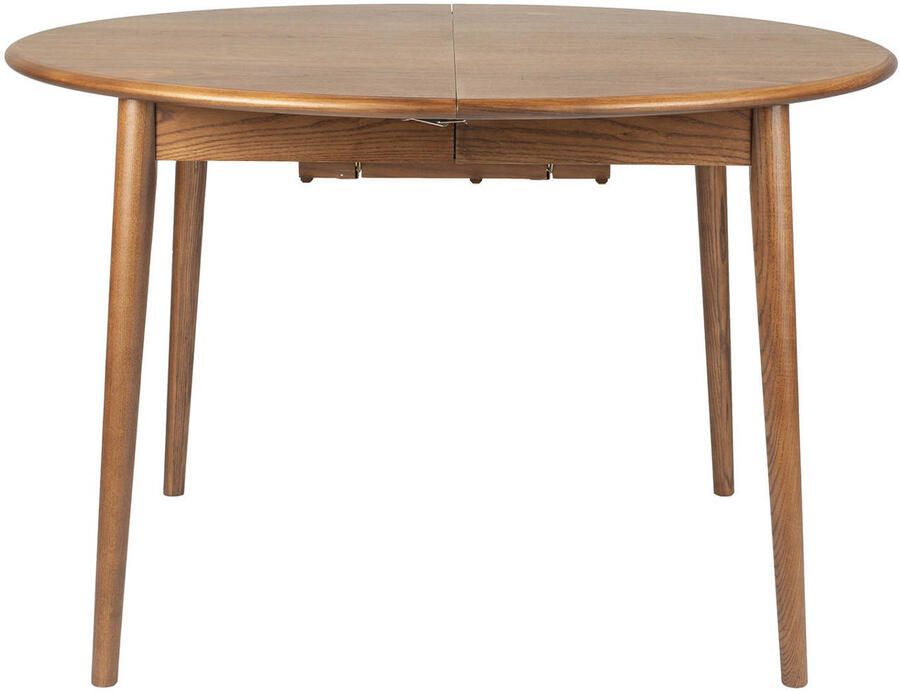 Zuiver Uitschuifbare Ronde Eettafel Twist Walnoot 120-160 x 120cm Bruin - Foto 3