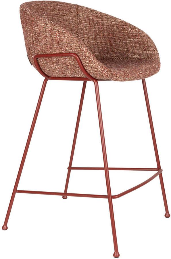 Zuiver Feston Barkrukken 65 cm Terra Rood Set van 2 - Foto 3