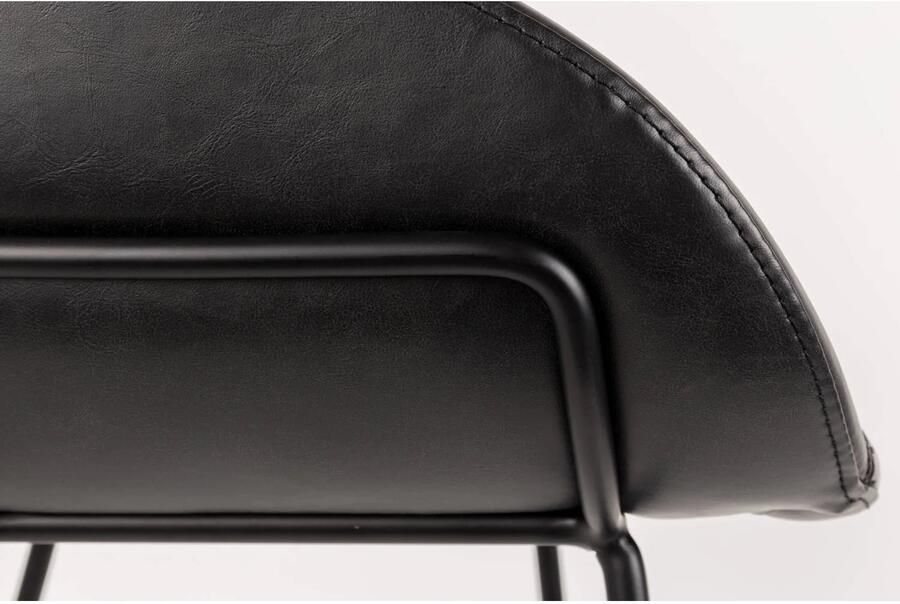 Zuiver Feston Barkrukken rugleuning 65 cm Zwart Set van 2 - Foto 5